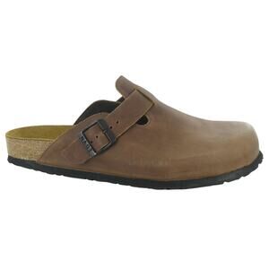 Naot Mens Spring Clogs EU 47 US 14 Brown Leather Slip On EUC